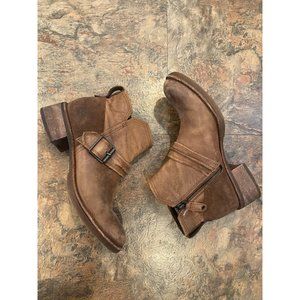 Timberland Womens Whittemore Chelsea Ankle Leather Boots 8 Brown Buckle